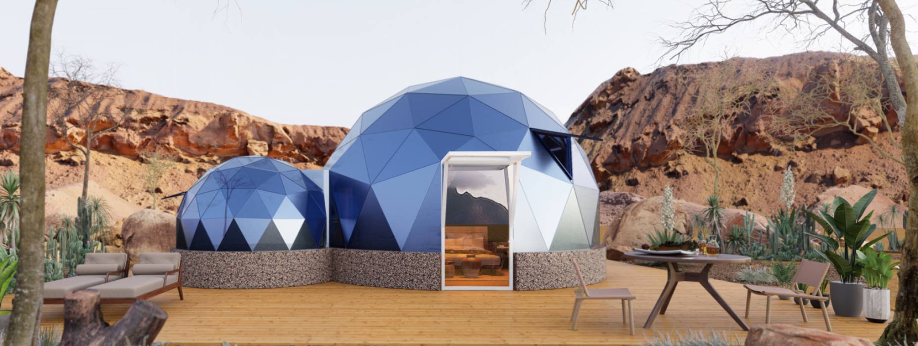 静海县球形智能光伏玻璃星空房